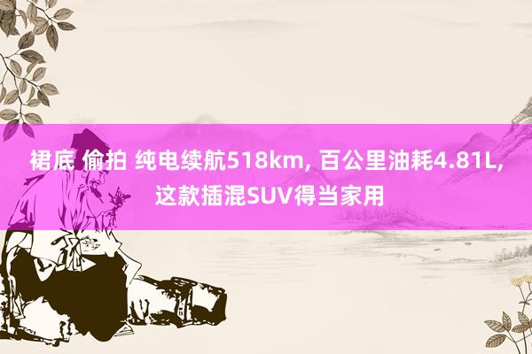 裙底 偷拍 纯电续航518km， 百公里油耗4.81L， 这款插混SUV得当家用